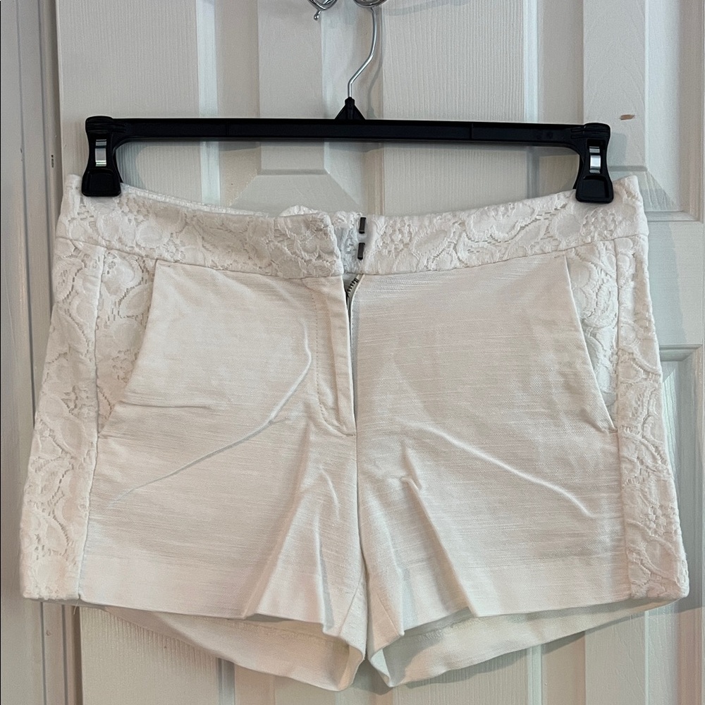 Loft Elegant White Lace Women's Shorts Size 6